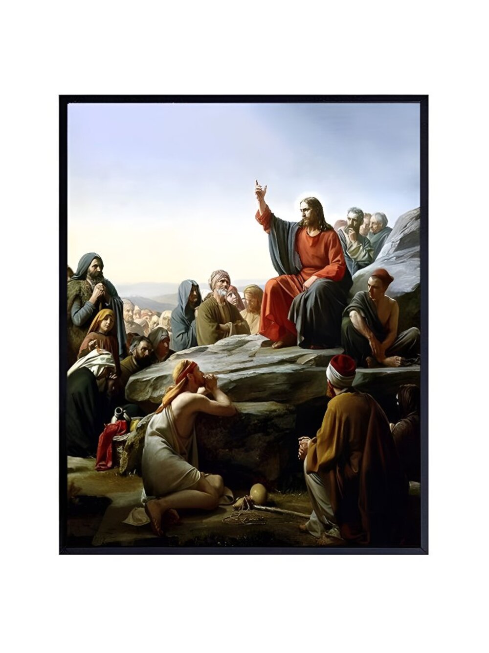 Jesus Christ - Sermon on the Mount - Jesus Poster - Religious Wall Decor